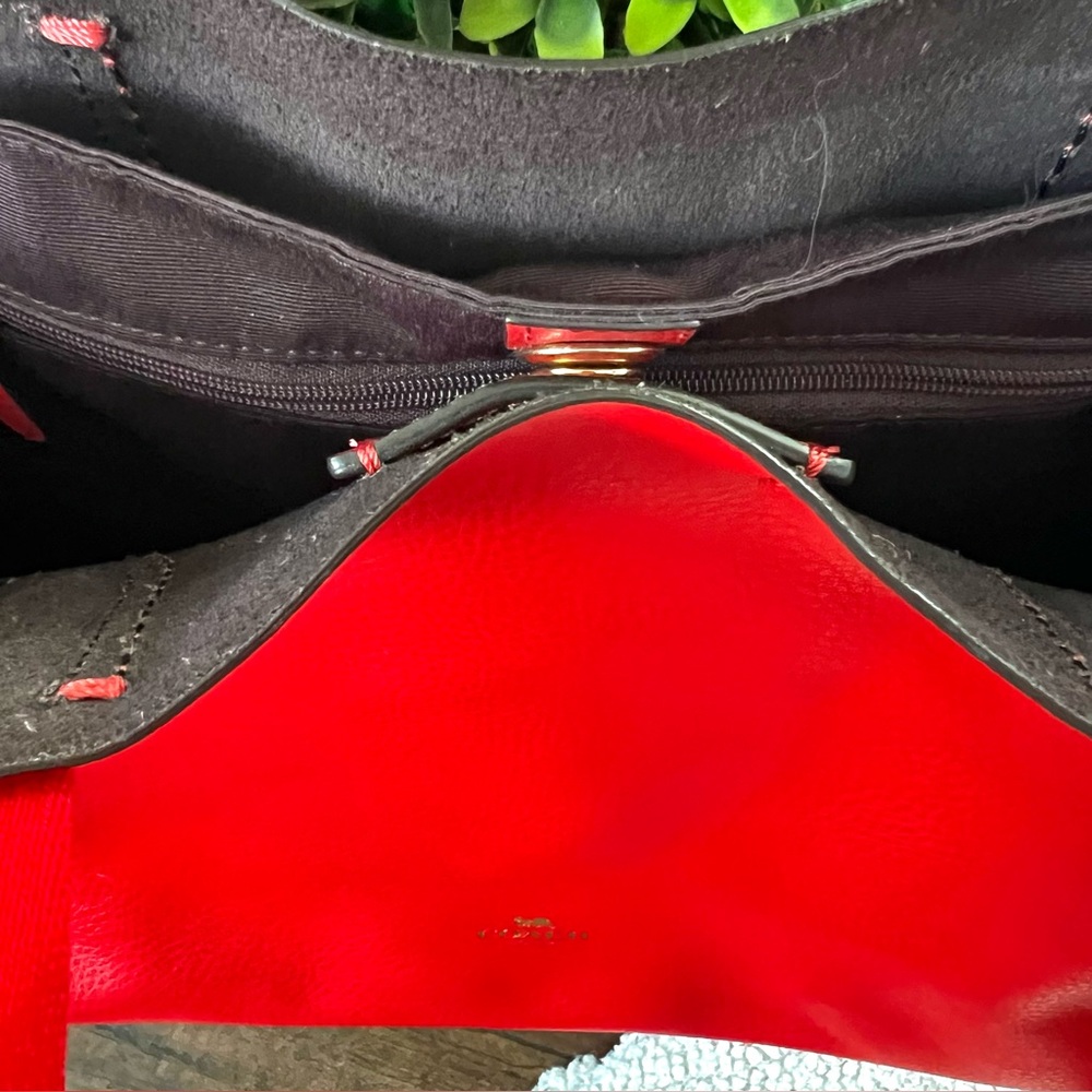 Coach Derby Large Tote Bag Red - Picture 10 of 16